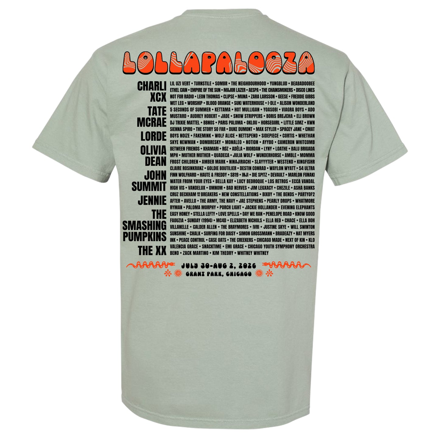 Lolla Lolli Guide Lineup Tee