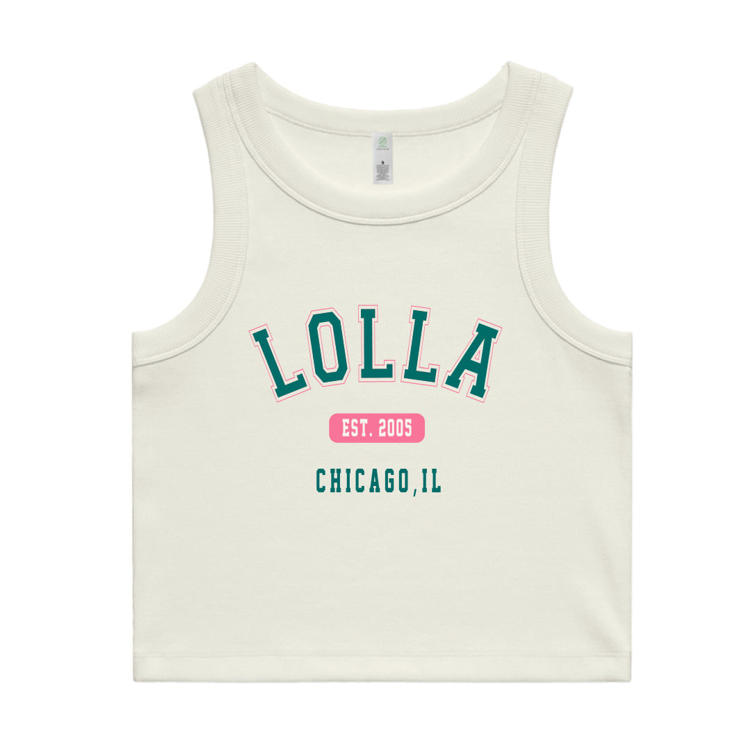 Women's Lolla Collegiate Cropped Tank