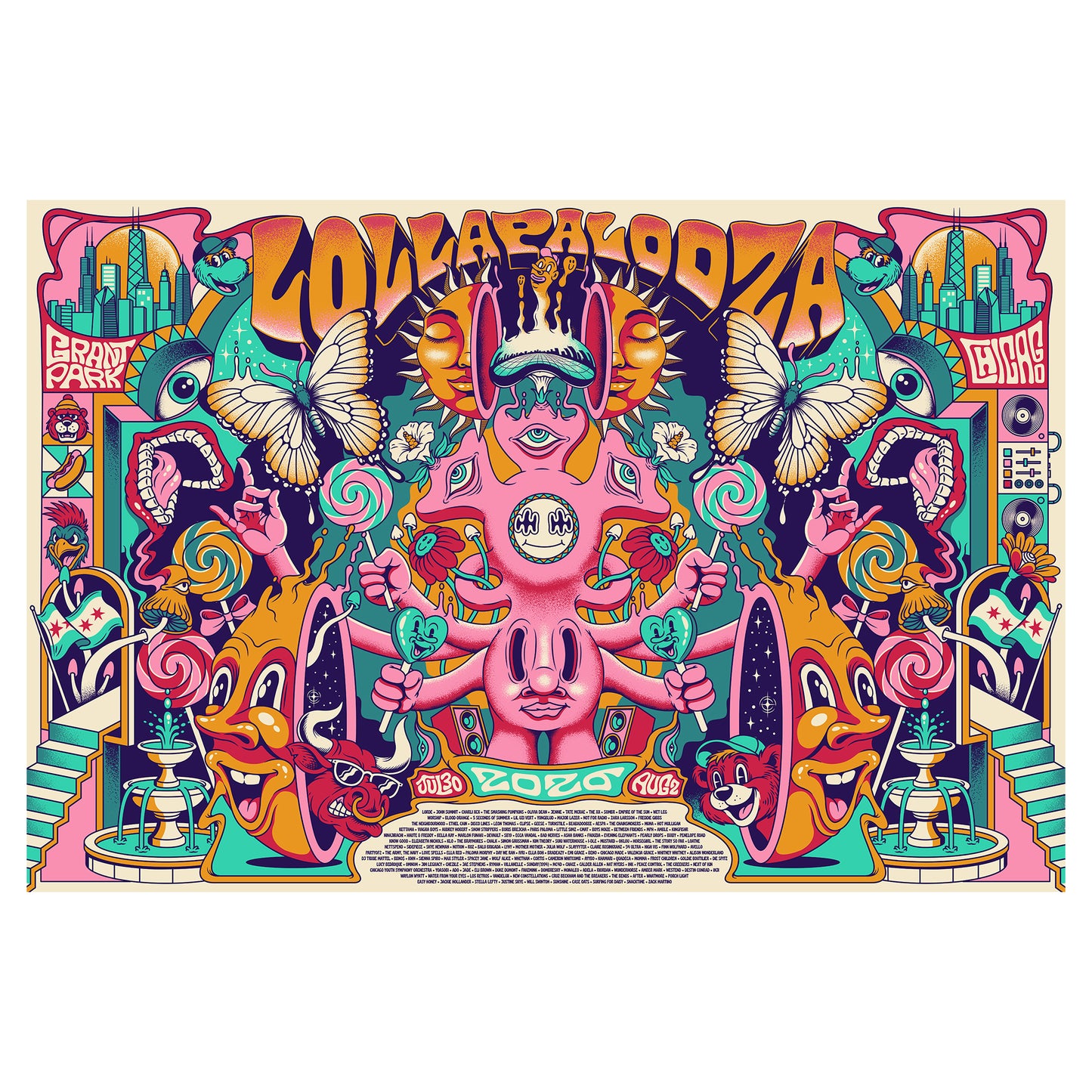 2026 Lollapalooza Signed & Numbered Poster