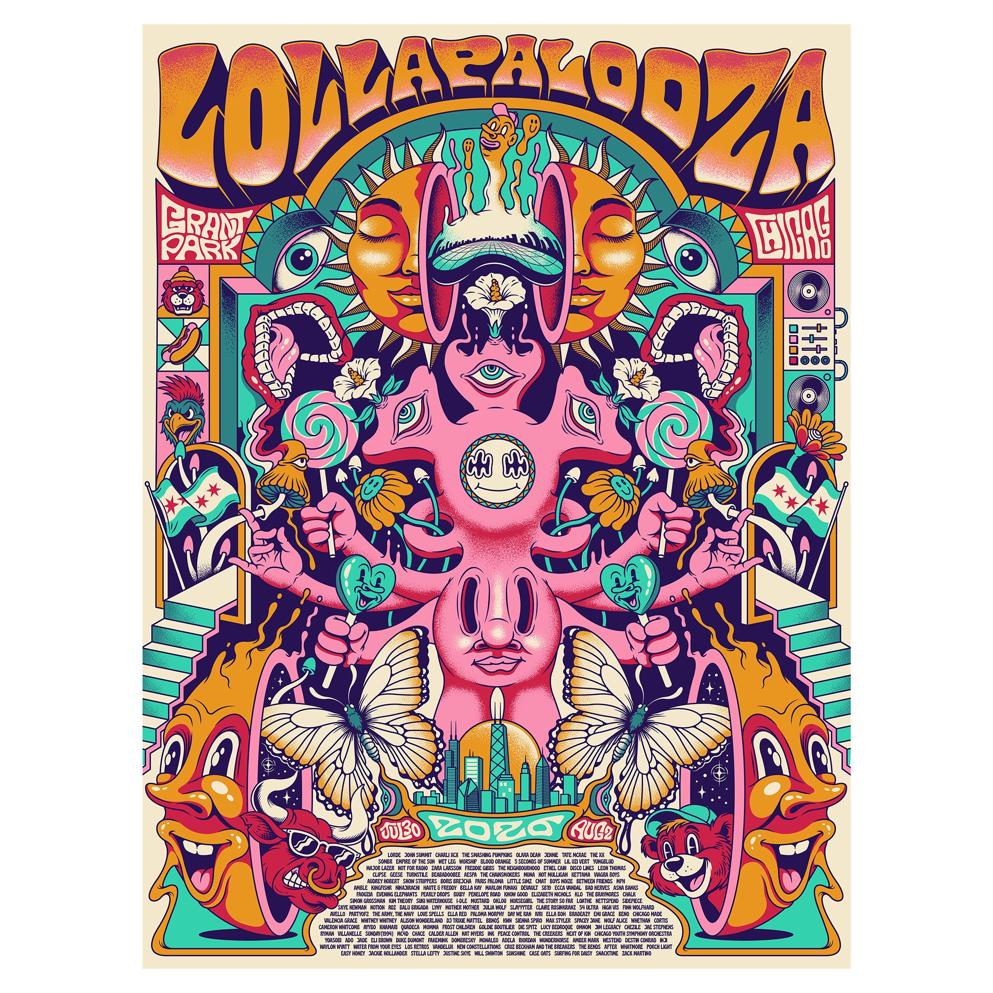 2026 Lollapalooza Commemorative Poster – Lollapalooza Store