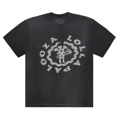 Lollaplaooza x Cactus Plant Flea Market Black Lineup Tee