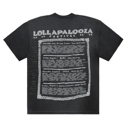 Lollaplaooza x Cactus Plant Flea Market Black Lineup Tee