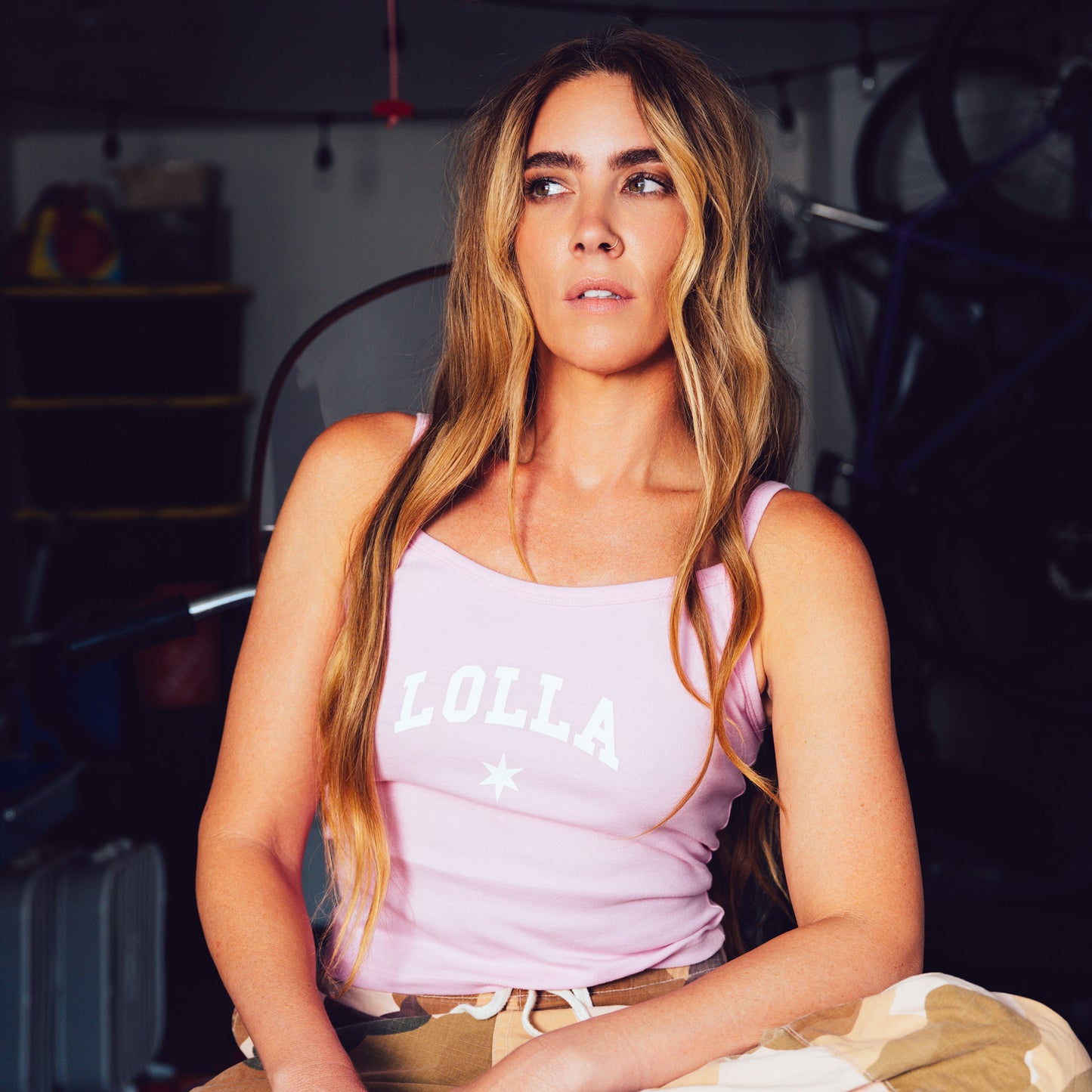 Lolla Star Baby Rib Spaghetti Tank