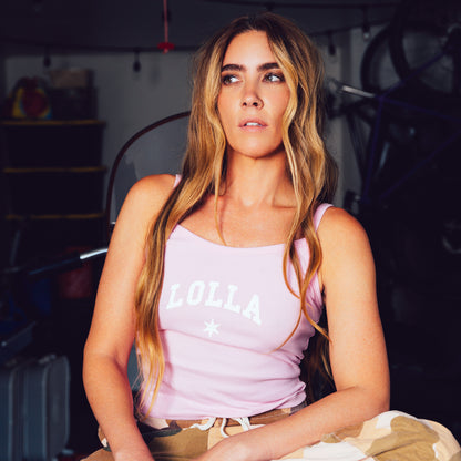 Lolla Star Baby Rib Spaghetti Tank