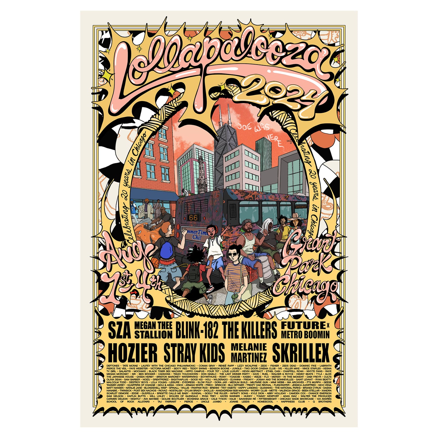 2024 JFG Lollapalooza Commemorative Poster