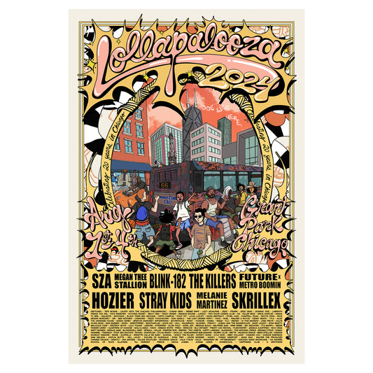 2024 JFG Lollapalooza Commemorative Poster