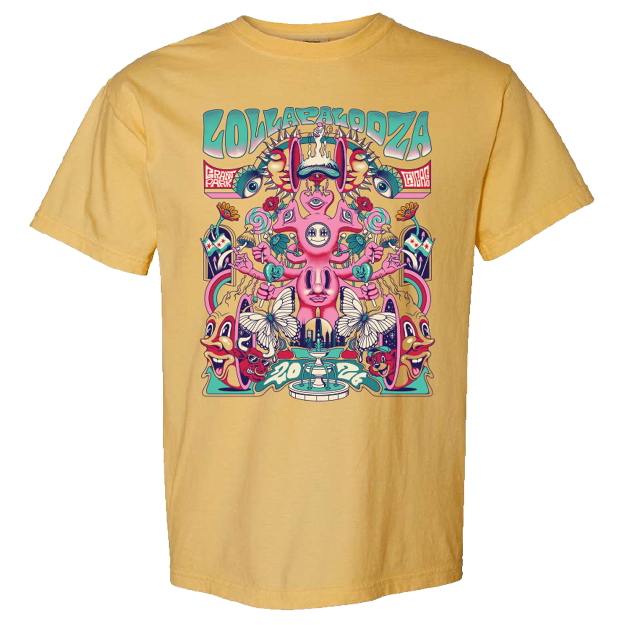 Lollapalooza × CPFM White Lineup Tee M Poster Lineup Tee – Lollapalooza Store