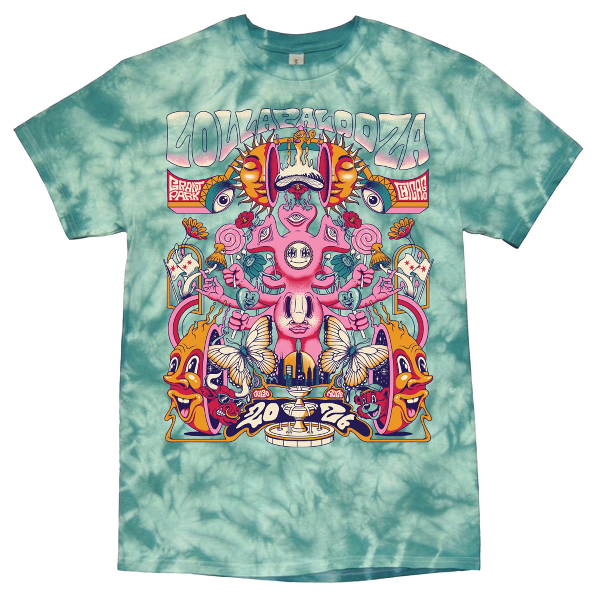 Poster Tie Dye Lineup Tee – Lollapalooza Store