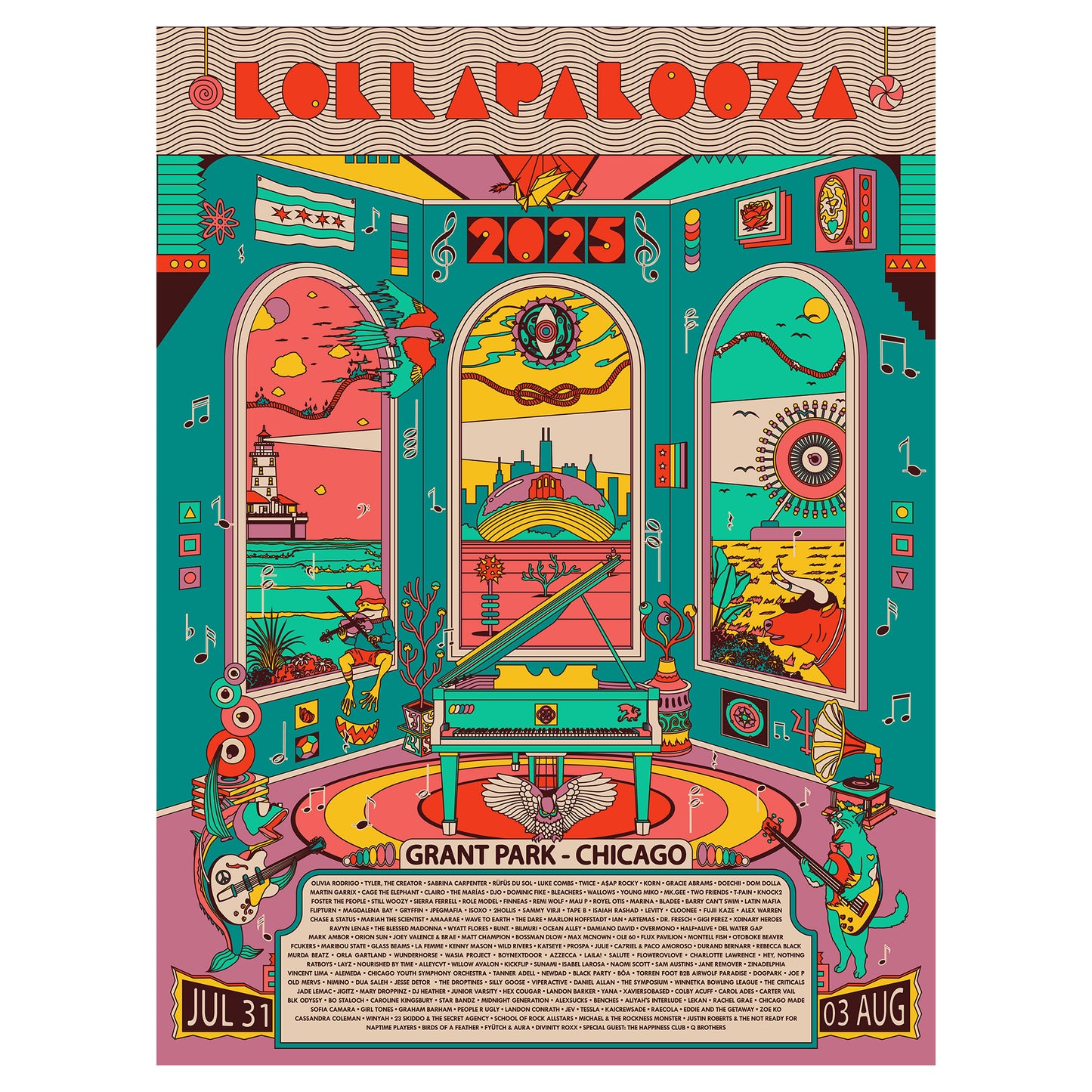 2025 Lollapalooza Commemorative Poster (Pre-Order)