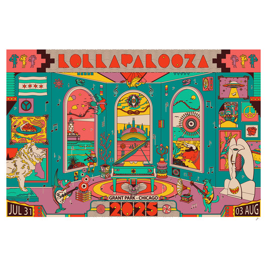 2025 Lollapalooza Signed & Numbered Poster (Pre-Order)