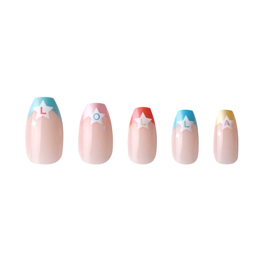 Lolla x Paint Lab Nail Set - "Spell It Out" Tan