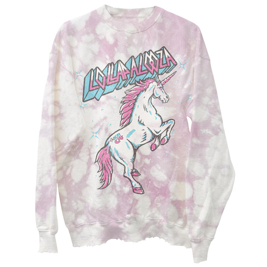 Unicorn Tie Dye Pullover Crewneck