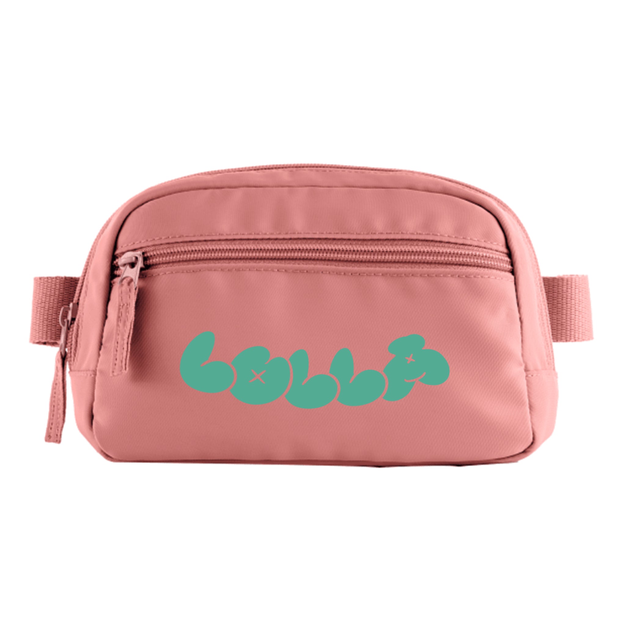 Pink belt bag best sale