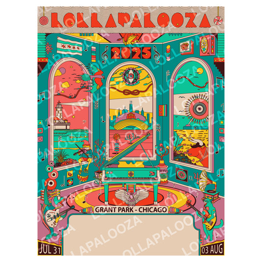 2025 Lollapalooza Commemorative Poster (Pre-Order)