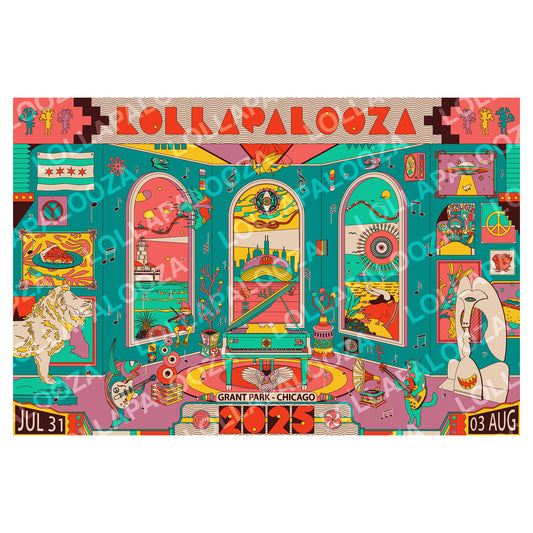 2025 Lollapalooza Signed & Numbered Poster (Pre-Order)