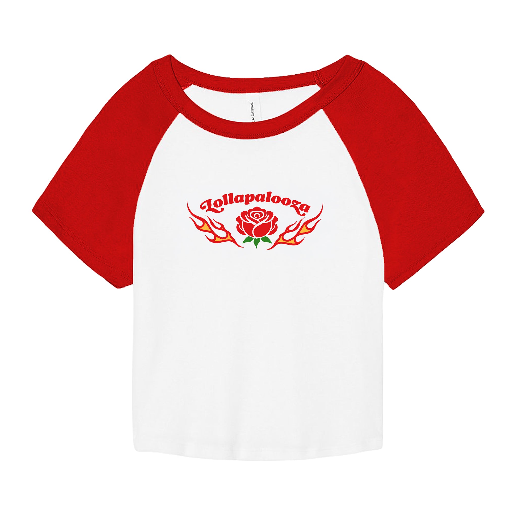 Women's Rose and Flame Baby Tee – Lollapalooza Store