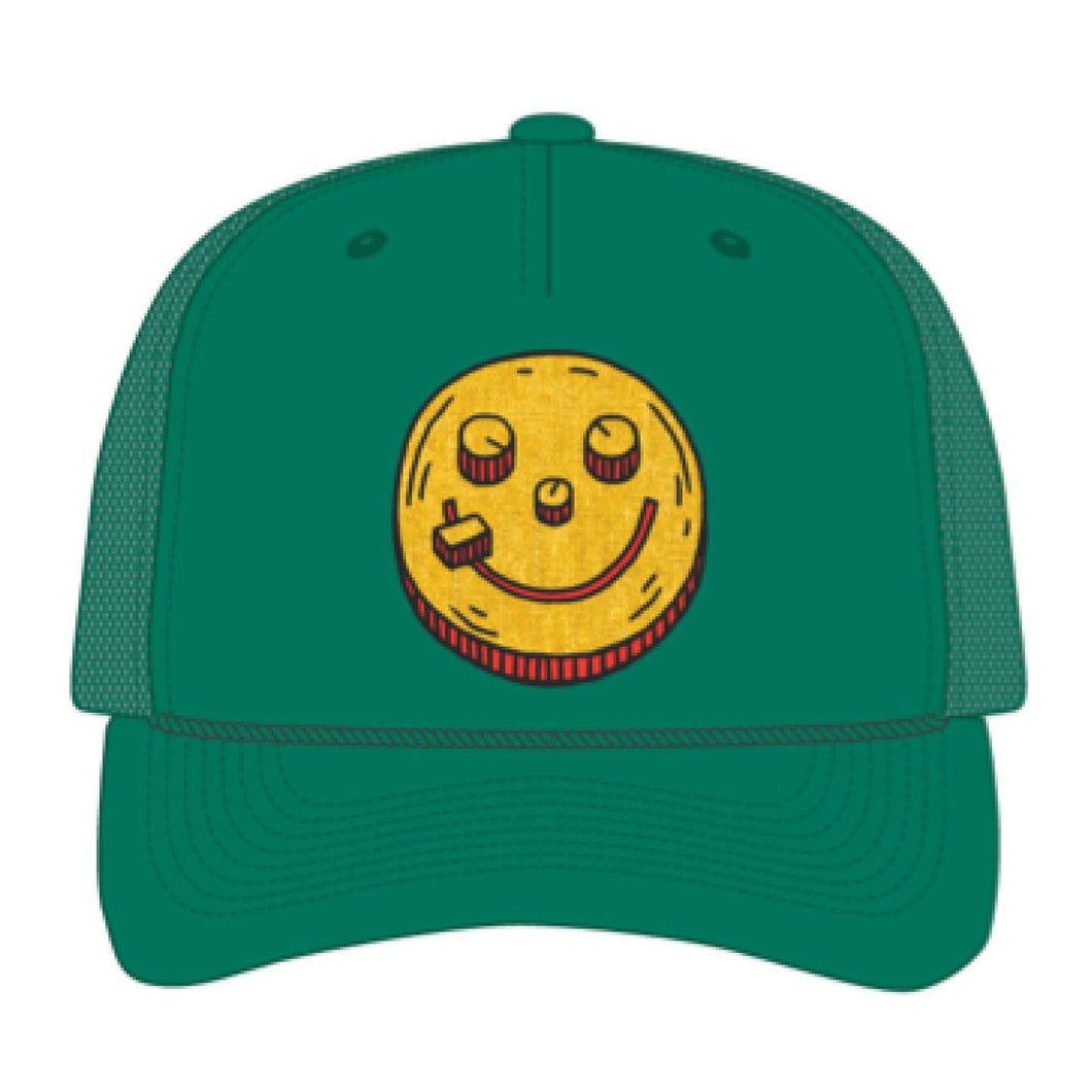 Chenille Smiley Trucker Hat